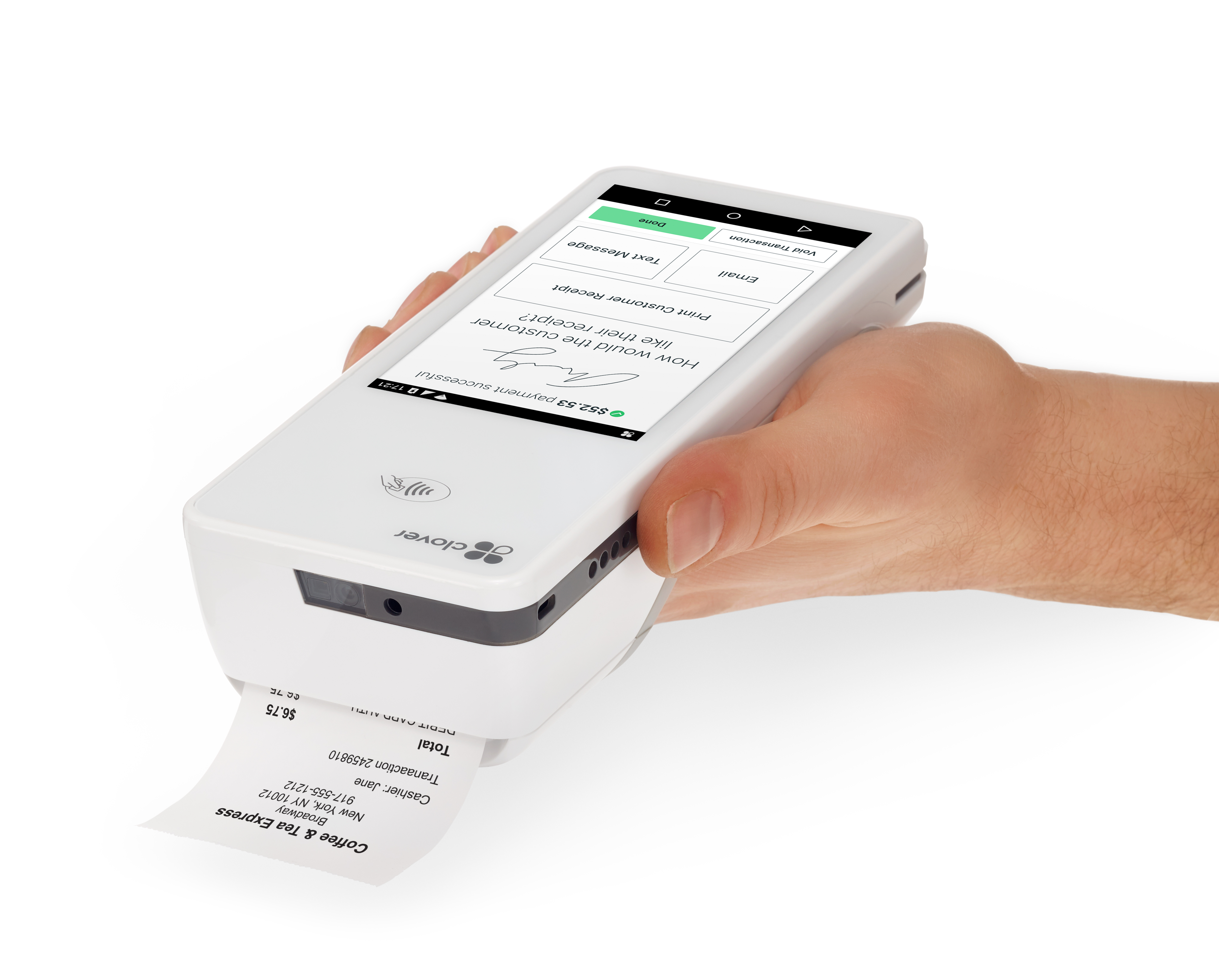 Handheld Mobile POS with Printed Receipt